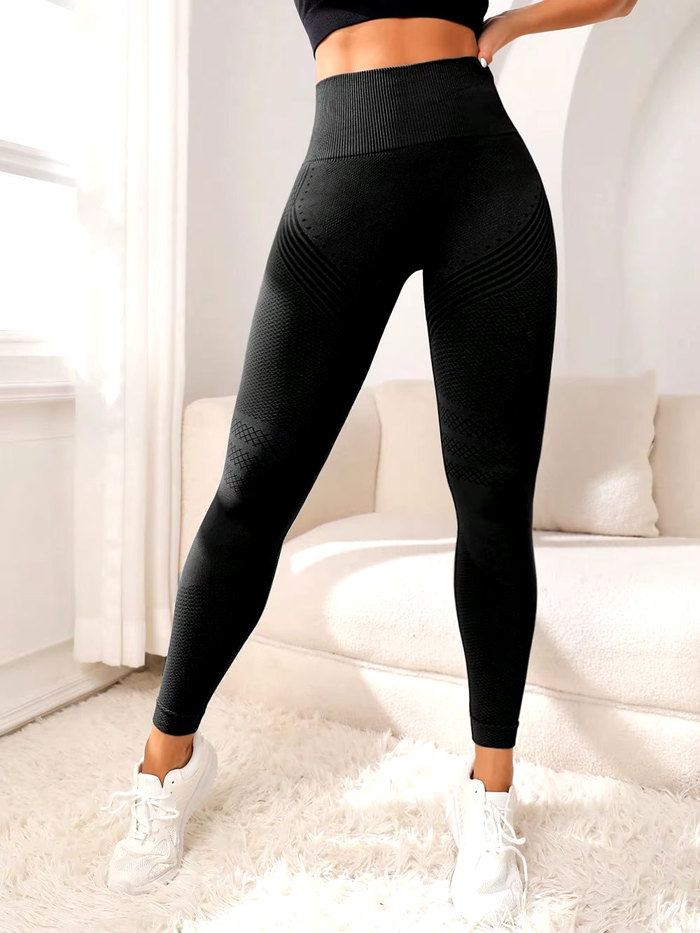 High-Waisted Women's Fitness Pants with Butt-Lifting Design for Running and Yoga